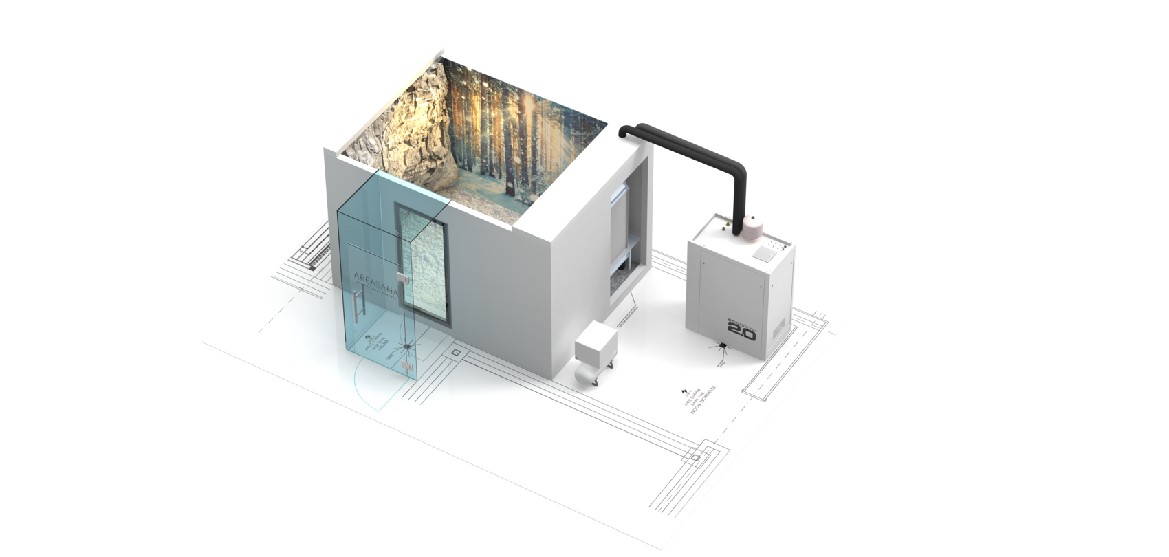 TechnoAlpin SnowRoom Sketch Technics Design